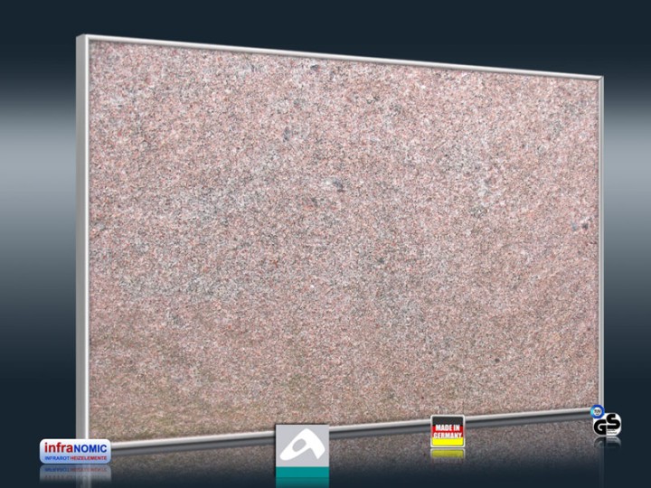 Naturstein Optik Granit rot fein für Infrarot Bildheizung