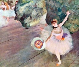 Degas: Tänzerin mit Blumenstrauß Bildauswahl für Bildheizung 70x60