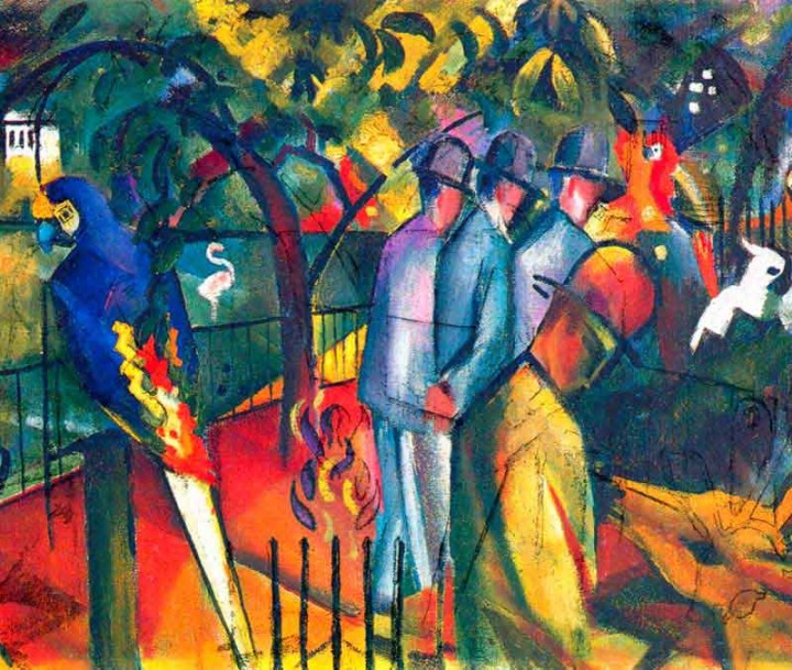 Macke: Zoologischer Garten Bildauswahl für Bildheizung 70x60
