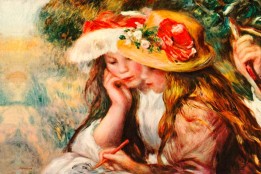 Renoir: Zwei lesende Mädchen Bildauswahl für Bildheizung 90x60