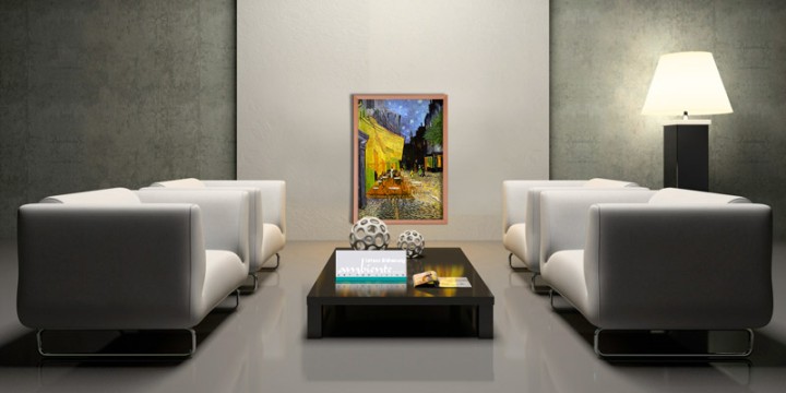 infrarot Bildheizung Kunst 500 Watt 90x60 HB30 café de nuit