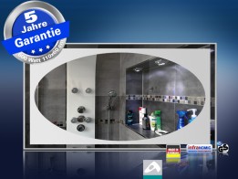 Design Spiegel mit Infrarotheizung 600 Watt M10 Oval