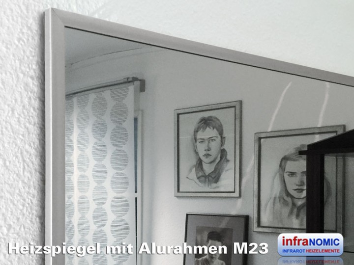 Infrarot Spiegelheizung Heizspiegel 700 Watt ESG Glas 120x60 M23