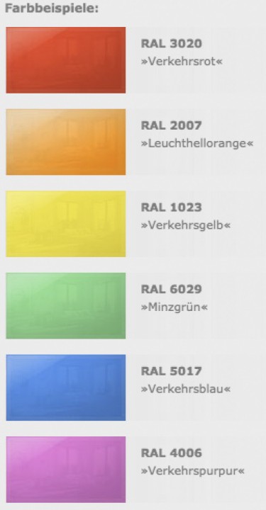 Aufpreis für farbige Front nach RAL für Infrarotheizung 400 Watt