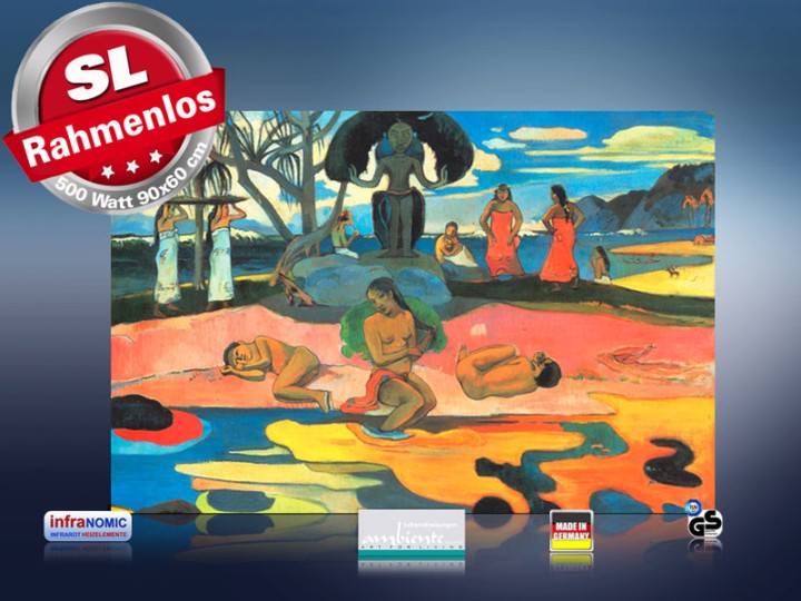 infrarot Bildheizung Kunst 500 Watt 90x60 M10-SL Sonntag (Gauguin)