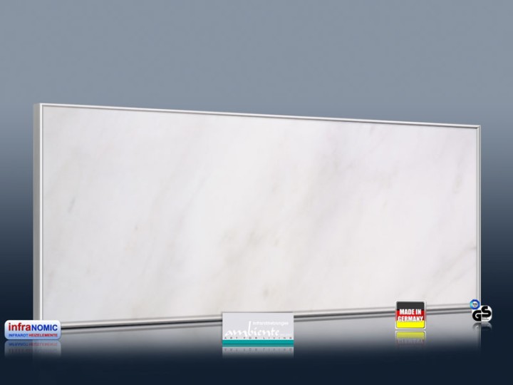 Infrarot Bildheizung 900 Watt 140x60 M10-SL Marmor hellweiß