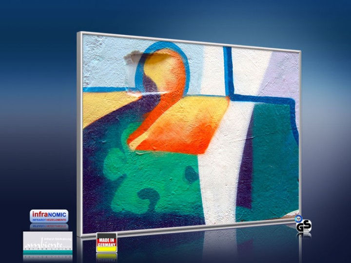 Infrarot Bildheizung 400 Watt 70x60 M10-SL Abstrakt 02