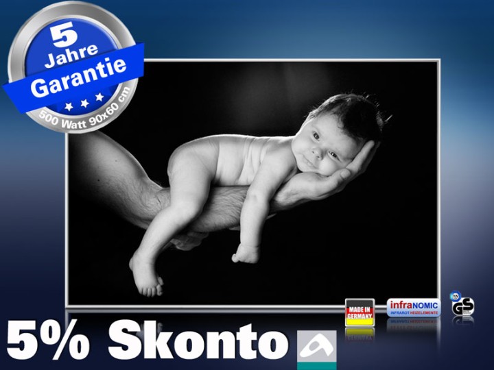 infrarot Bildheizung 500 Watt 90x60 M10-SL Baby