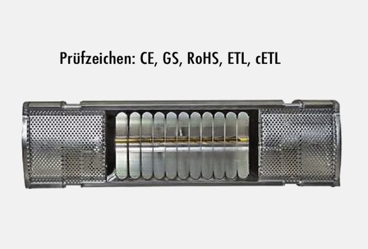Infrarot Heizstrahler Ersatzröhre 500 Watt IP65 Heizmeister