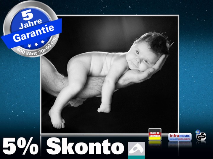 Infrarot Bildheizung 400 Watt 70x60 M10-SL Baby